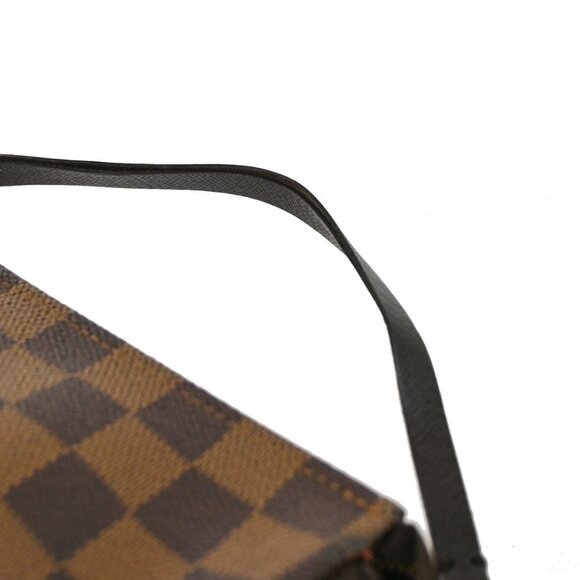 LOUIS VUITTON Trousse Makeup Hand Bag Damier Ebene Leather Brown N51982 89KA770 - Picture 9 of 16